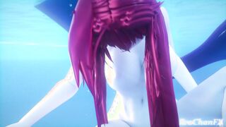 Rias Gremory POV underwater riding cowgirl