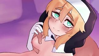 Guilty Gear Femboy Nun Bridget Paizuri & Anal Sex