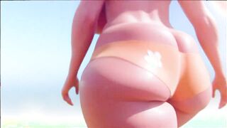 Massive Animated 3D Tits & Thick Booty - Jiggling Walking Simulation