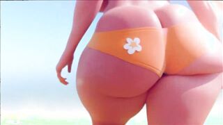 Massive Animated 3D Tits & Thick Booty - Jiggling Walking Simulation