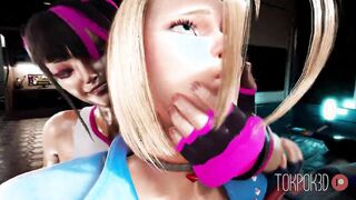 Juri Holding Cammy's Head and Hammering Her from Behind