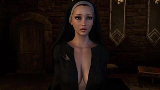 Mature nun Gwen seduces young Stella to passionate and sinful futa sex [Excerpt]