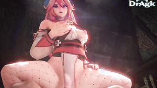 Genshin Impact Gameplay Porn - Yae Miko in the Woods