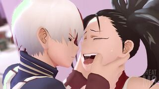 Momo & Todoroki My Hero Academia Standing Position Porn Anime