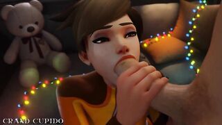 Tracer Gently Sucking on Christmas