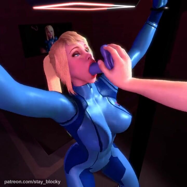 Animeted Porn Samus Aran - Samus Aran Extreme Dildo Deepthroat Animation