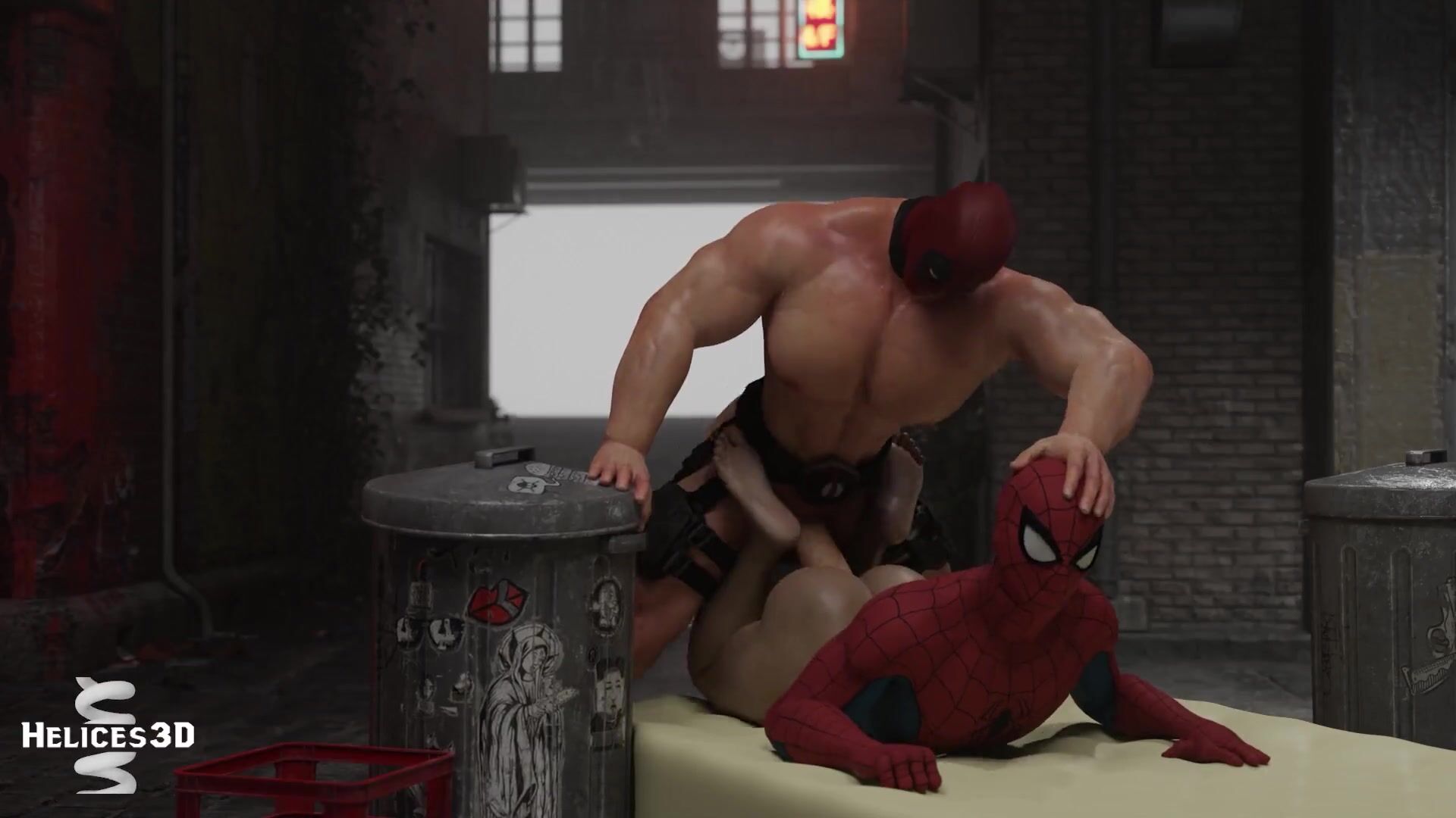 Deadpool Prone Boning Spidey