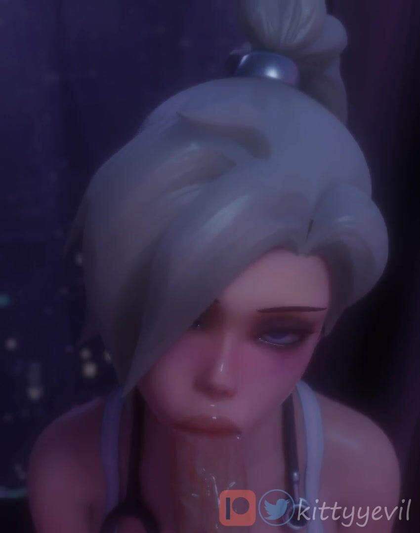 Cute Mercy Sucking just the Tip