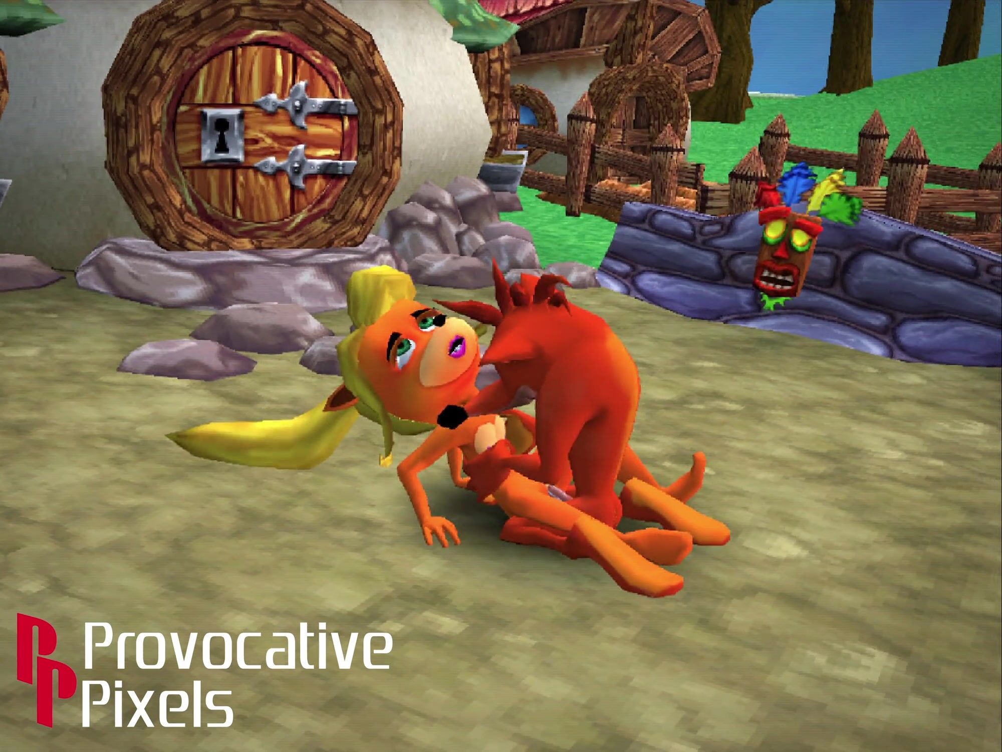 Crash chilling with Coco at home [Crash Bandicoot]